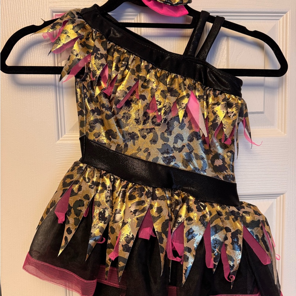 Revolution Leopard Print Kids Costume with Pink and Black Details